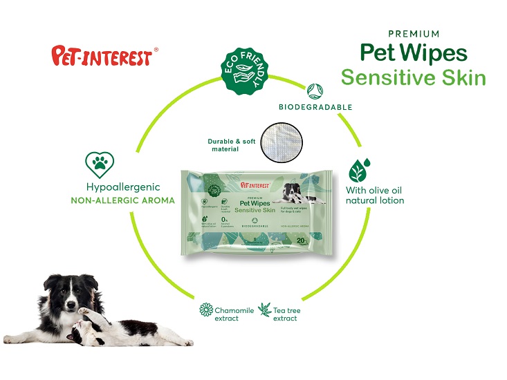BIODEGRADABLE PET WIPES PET INTEREST